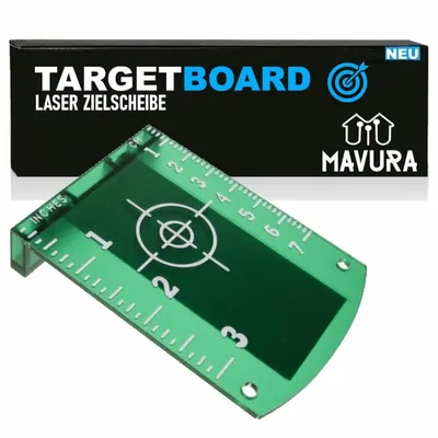 Immagine prodotto di TARGETBOARD Bersaglio laser verde Tavola bersaglio laser magnetica Dispositivo di puntamento laser con riflettori