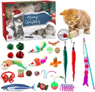 Produktbild von Weihnachtsspielzeugbox für Katzen und Hunde, DIY Set