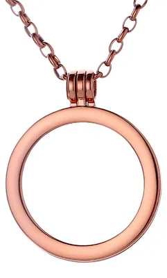 Produktbild von Morella Damen Halskette 70 cm Edelstahl mit Schmuckmünze Coin Anhänger 33 mm roségold