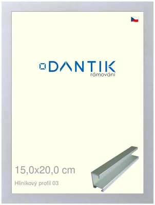 Zdjęcie produktu dla Rama DANTIK 15x20 | Profil ALU 7003 srebrny mat (szkło przezroczyste)