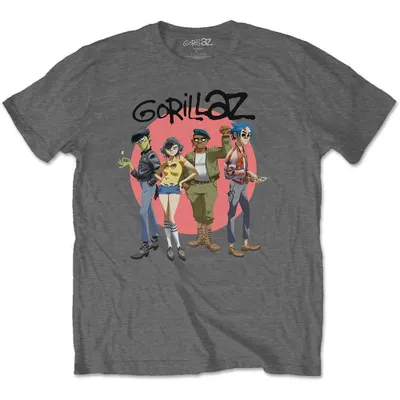 Produktbild von Gorillaz Group Circle Rise Charcoal Grey M T-Shirt