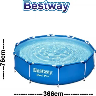 Produktbild von Bestway® Steel Pro Frame Pool 376 x 76 cm | Familienpool 56681
