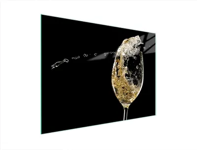 Produktbild von Glasschneidebrett Herdschutzplatte 40x30 cm aus gehärtetem Glas, Wein, rutschfeste Silikonfüße