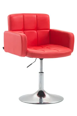 Produktbild von CLP Lounger Los Angeles Kunstleder Loungesessel mit Trompetenfuß rot