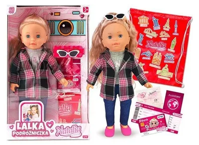 Obrázok produktu pre ARTYK Lalka Natalia Podróżniczka: 41 cm, Śpiewająca i Mówiąca