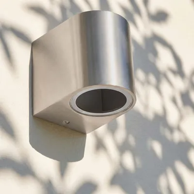 Produktbild von Maxkomfort Außenwandleuchte 1267-SN1 1x GU10 IP44 Aluminium in Edelstahl Optik