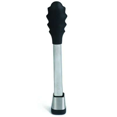 Image de Mastrad pince de cuisine, pince à barbecue, pince de cuisson, ustensile de cuisine, acier inox, noir, F17600