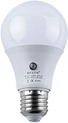Image de Ampoule LED E27 avec capteur crépusculaire, capteur d'ampoule, 7W/3000K, blanc chaud
