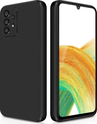 Image de Etui silicone fin pour Samsung Galaxy A33 5G silicone souple liquide, mat, résistant aux rayures noir