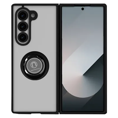 Image de Avizar, étui de protection pour Samsung Galaxy Z Fold6 anneau métallique support vidéo, noir