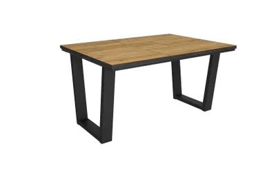 Produktbild von Esszimmertisch, 140x90x74cm, Für 6 Gäste, Stubentisch, Eiche Schwarz