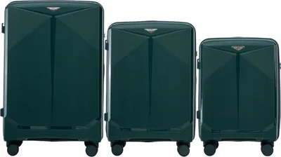 Zdjęcie produktu dla WINGS 3-częściowy zestaw bagażu z zamkiem TSA zielony