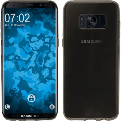 Produktbild von PhoneNatic Case kompatibel mit Samsung Galaxy S8 - grau Silikon Hülle transparent + flexible Folie