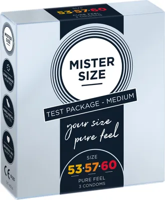 Produktbild von 3x Mister Size Kondome Probierset 53 / 57 / 60 mm - große Kondome - 480584