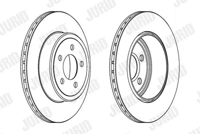 Produktbild von 2x JURID Bremsscheibe 563034JC-1 für CHRYSLER 300 C Touring (LX LE) 67mm 320mm