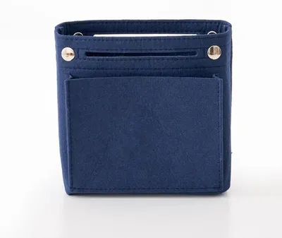 Produktbild von Organizer-Tas für Damen, Make-up-Tas, Handtas, Insteektas, dunkelblau, Bucketbag-Design, 30x20x10 cm