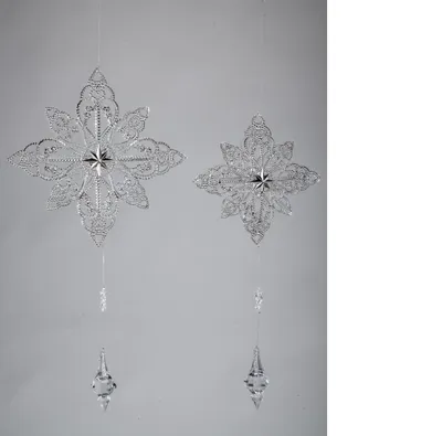 Produktbild von Formano Häng.Eisblume45 Acryl-sil.Glan 608642