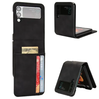Immagine prodotto di Custodia protettiva per Samsung Galaxy Z Flip3 Flip4 5G, cover posteriore, bumper, etui trasparente, colore: nero, modello: Samsung Galaxy Z Flip3 5G