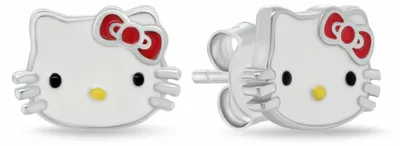 Obrázok produktu pre Strieborné náušnice Hello Kitty EA1210W
