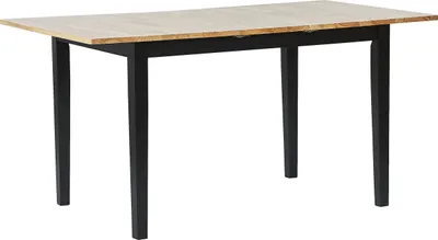Obrázok produktu pre BELIANI Rozkladací jedálenský stôl svetlá drevená doska 120/150 x 80 cm čierne nohy tradičný škandinávsky