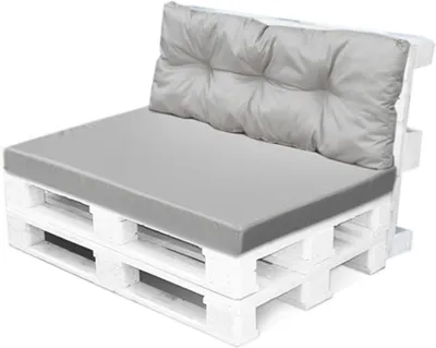 Produktbild von Best for Garden Sitzkissen Palettenkissen für 2 Personen mit Rückenteil für Bank Bankauflage 120x80x10-16 cm