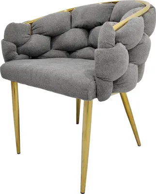Produktbild von Stuhl Alsen Gold Metall, Breite 60 cm, Tiefe 68 cm, Höhe 80 cm, Sitzhöhe 49 cm