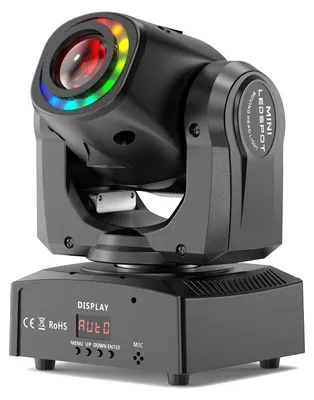 Produktbild von LED Moving Head Bühnenlicht - 100 W - RGB - 8 Gobos und Farben - Stroboskop - DMX - 220 V
