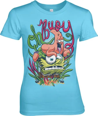 Produktbild von SpongeBob Oh Boy Girly Tee - X-Large - Skyblue