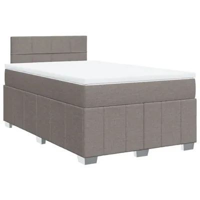 Produktbild von Boxspringbett mit Matratze Taupe 120x200 cm Stoff