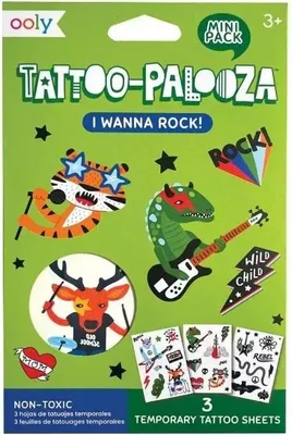 Produktbild von Abwaschbare Mini-Tattoos von Tattoo Palooza – Rock – ooly