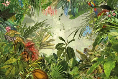 Produktbild von Komar Fototapete Into the Wild Dschungelgrün - 611128 - 368 x 248 cm
