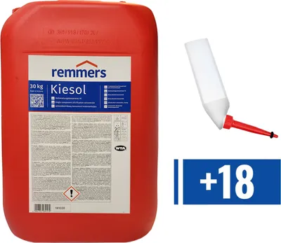 Produktbild von Set REMMERS KIESOL 30 KG Verkieselung Abdichtung + 18 Dosierkartuschen