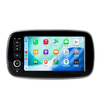 Image de Autoradio Android 8'' 64 GB pour Smart 453 Fortwo/Forfour (2015-2020) avec CarPlay & Android Auto Navigation & Bluetooth
