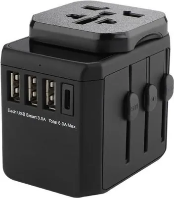 Produktbild von Microconnect MC-TRAVELADAPTER3, Schwarz, 182 g, 1 Stück(e), 191 g