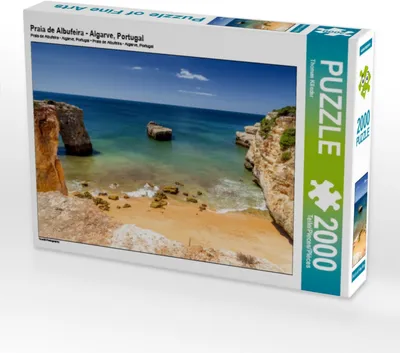 Produktbild von CALVENDO Puzzle Praia de Albufeira - Algarve, Portugal | 2000 Teile Lege-Größe 90x67cm Foto-Puzzle für glückliche Stunden