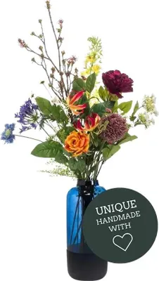 Produktbild von Emerald Künstlicher XL Blumenstrauß - Rafaela | 108 cm, Handgebunden, für drinnen, Kunstblume, wie echt, Allergiker geeignet, pflanzliche Dekoration Praxis, Office & Wohnzimmer