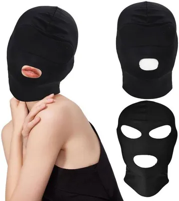 Produktbild von Kapuzenmaske – Vollständige Abdeckung – Elastische Kopfmaske – Atmungsaktive Gesichtsmaske – Unisex – Für Paarespiele