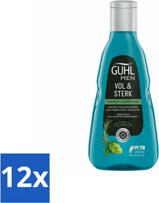 Produktbild von Guhl - Shampoo - Männer Voll & Stark - 250 ml - Vorteilspack - 12 Stücke