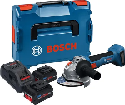 Immagine prodotto di Bosch GWS 18V-8 Professional Smerigliatrice angolare a batteria 18 V 125 mm Brushless + 2x batteria ProCORE 5,5 Ah + caricabatteria + L Boxx
