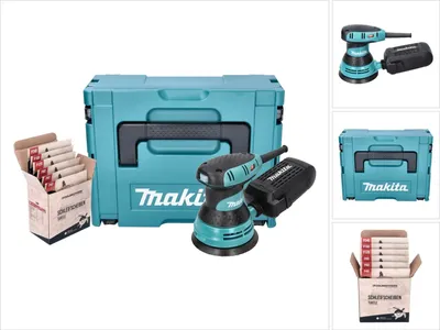 Immagine prodotto di Makita BO 5031 J Levigatrice eccentrica 300 watt 125 mm + kit di levigatura Toolbrothers TURTLE + Makpac