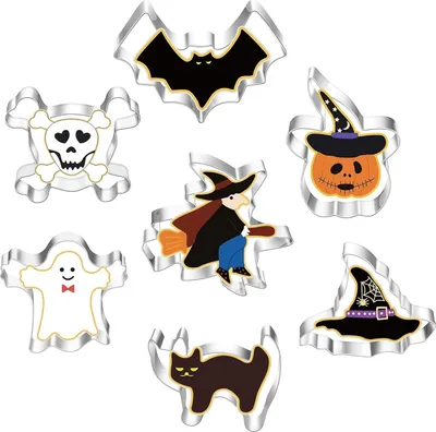 Produktbild von Halloween Ausstechformen Set - 7 Stück - Edelstahl
