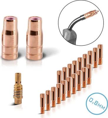 Produktbild von STAHLWERK FLUX Verschleißteile Set 23-tlg AK15/MB15 AK14/MB14 0,8 mm