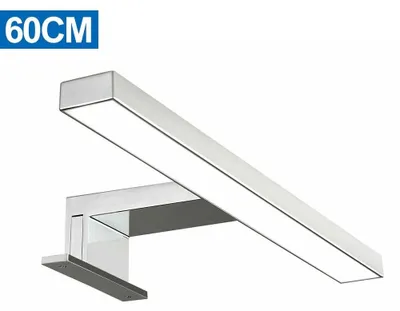 Zdjęcie produktu dla Oświetlenie LED do łazienki, lampa ścienna do lustra i szafki, oświetlenie do makijażu, montaż na ścianie, IP44, 230 V, ABS, 60 cm, 8W, światło białe