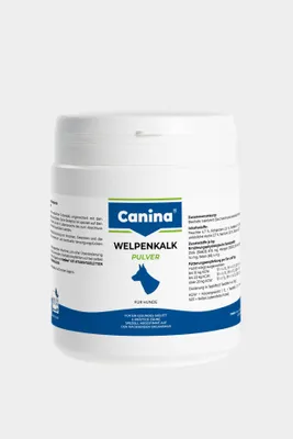 Produktbild von Canina Welpenkalk, Hund, Puder, Gesundheit der Knochen, Allgemeiner Gesundheitszustand, Zahnpflege, Welpe, Kalzium, Topf