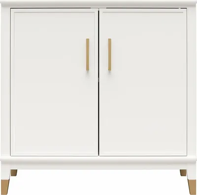 Produktbild von Kommode >Bendik< 2 Türen, 1 Boden, in Weiß, MDF - 84x84x40cm (BxHxT)