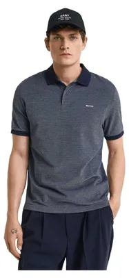 Image de Gant - Polo pour homme, coupe classique, manches courtes GT14343 (XL) (bleu)