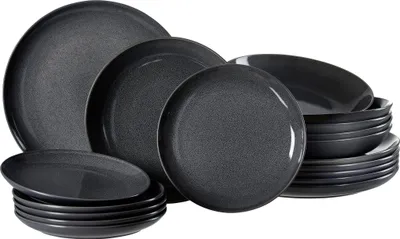 Produktbild von Ritzenhoff & Breker Toledo, 6 Person(en), Steingut, Anthrazit, Toledo, Rund, 26,5 cm