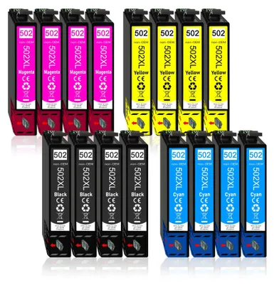 Produktbild von 16er Pack Druckerpatronen 502 502XL kompatibel mit Epson XP-5150
