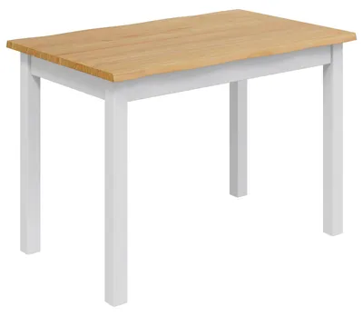 Produktbild von VidaXL Esstisch EKAI Weiß 112 x 70 x 76,5 cm Massives Kiefernholz