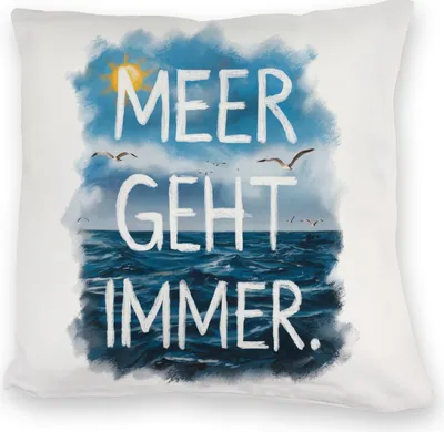 Produktbild von Meer geht immer Kuschelkissen Aquarell Design